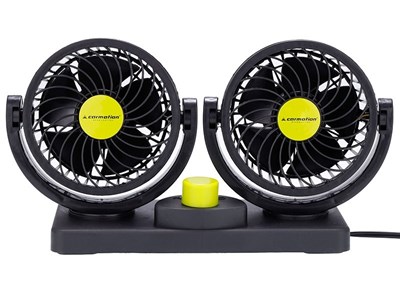 Rotating fan 24V / 8W, diam. 2x 10 cm, on platform