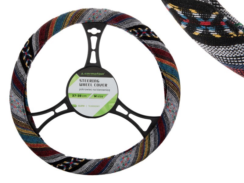 Steering wheel cover 37-39 cm "M", textile