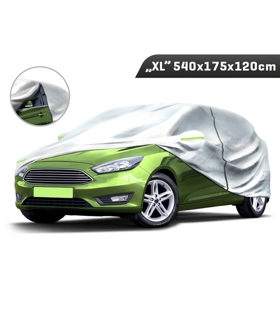 Car cover  XL  540x175x120 cm, 3-layer, reflectors, zipper at door