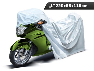 Pokrowiec na motocykl  L  220x95x110 cm, 3-warstwy, odblaski