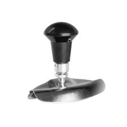 Steering wheel knob, foldable, silver