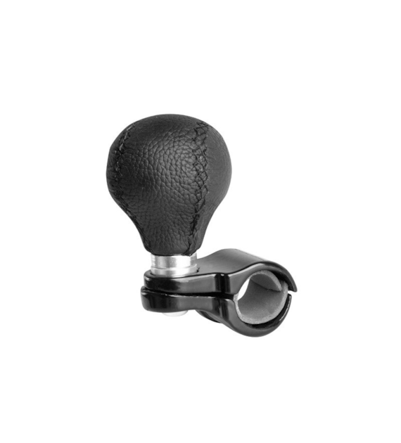 Lenkradknauf, Leder, schwarz