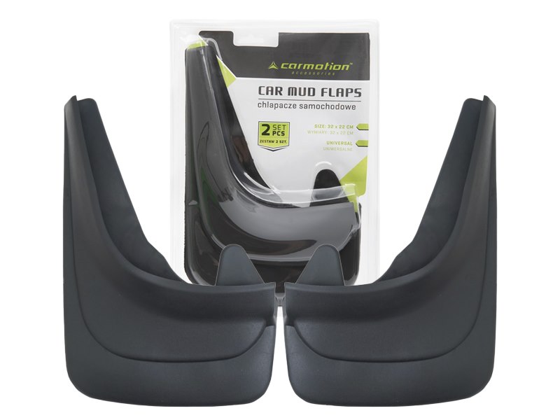 Universal mud flaps, 32x22 cm, black, 2 pcs
