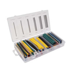 Insulating heat shrink tubings, 128 pcs