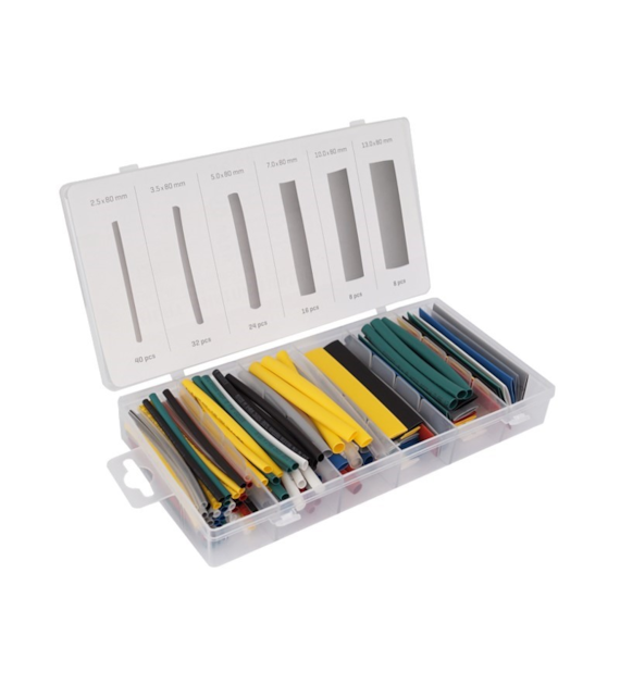 Insulating heat shrink tubings, 128 pcs