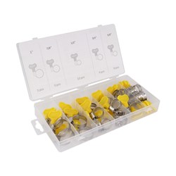 Colliers de serrage à vis sans fin avec clé, 26 pcs