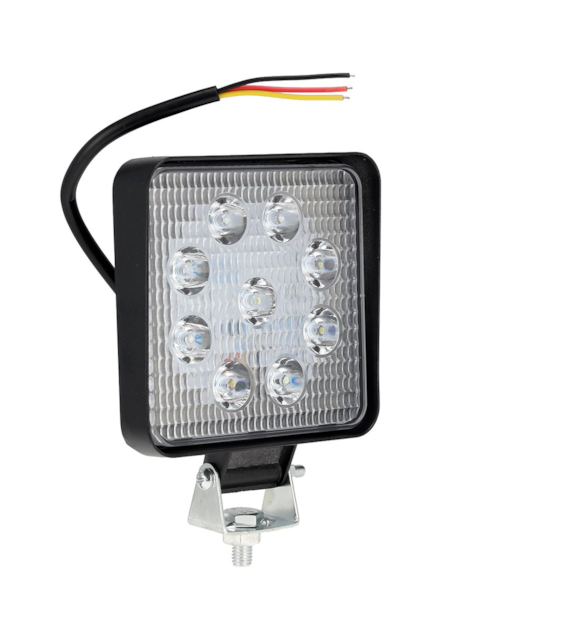 Arbeitsleuchte 12/24V, 9x3W, 9 CREE-Dioden, Länge 117, Breite 45, Höhe 117mm