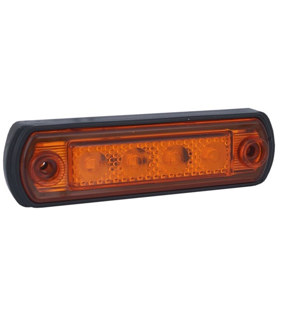 LED-Markierungsleuchte, 12/24 V, auf Gummifuß, für Röhre, orange