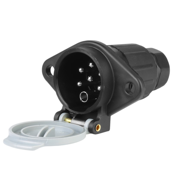 Prise de remorque 7 pôles, 24V, type S, en plastique