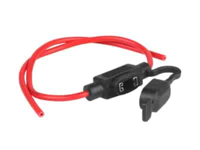Oprawa bezpiecznika MINI NISKI PROFIL, hermetyczna, przewód 30 cm, 1.8 mm kw