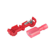 Raccords rapides type T, rouge 0,5-1,5 mm², 22-18 AWG, 15 A max, 5 pcs