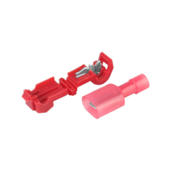 Szybkozłączki rozgałęźne typ-T, czerwone, 0.5-1.5 mm kw, 22-18 AWG, 15A max, 5 szt.