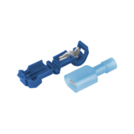 Raccords rapides type T, bleus, 2,5-4,0 mm², 16-14 AWG, 15 A max, 5 pcs