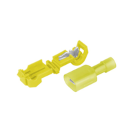 Raccords rapides type T, jaune, 4,0-6,0 mm², 12-10 AWG, 15 A max, 5 pcs