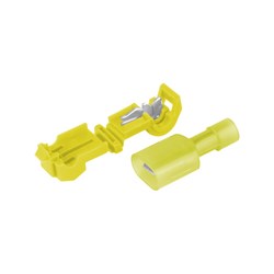 Raccords rapides de type T, jaune, 4,0-6,0 mm², 12-10 AWG, 15 A max, 5 pcs