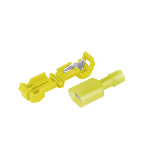 Raccords rapides type T, jaune, 4,0-6,0 mm², 12-10 AWG, 15 A max, 5 pcs
