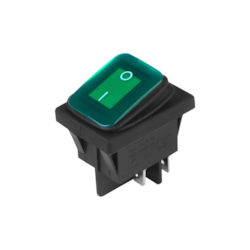 Przełącznik elektryczny DC 12V/24V, zielony