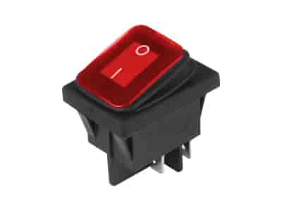 Interrupteur à bascule DC 12V / 24V, AC 125V-250V, rouge