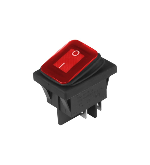 Interrupteur à bascule DC 12V / 24V, AC 125V-250V, rouge