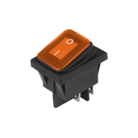 Interrupteur à bascule DC 12V / 24V, AC 125V-250V, jaune