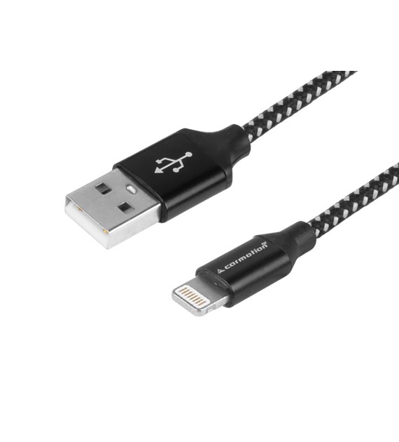 Charging & synchronisation cable, 300 cm, braided microfiber, USB> Lightning