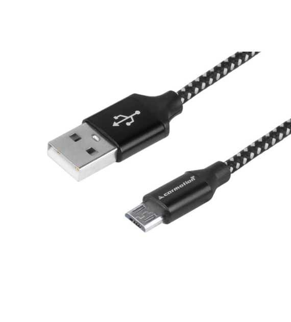 Kabel do ładowania i synchronizacji, 300 cm, w oplocie z mikrofibry, USB > micro USB