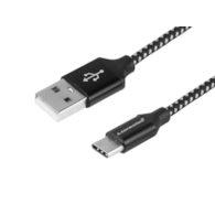 Câble de charge et de synchronisation, 300 cm, tressé en microfibre, USB > USB-C