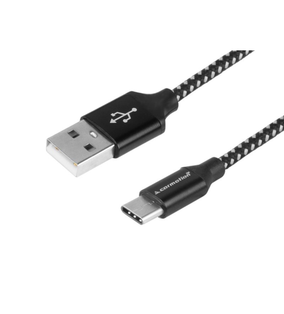 Kabel do ładowania i synchronizacji, 300 cm, w oplocie z mikrofibry, USB > USB-C