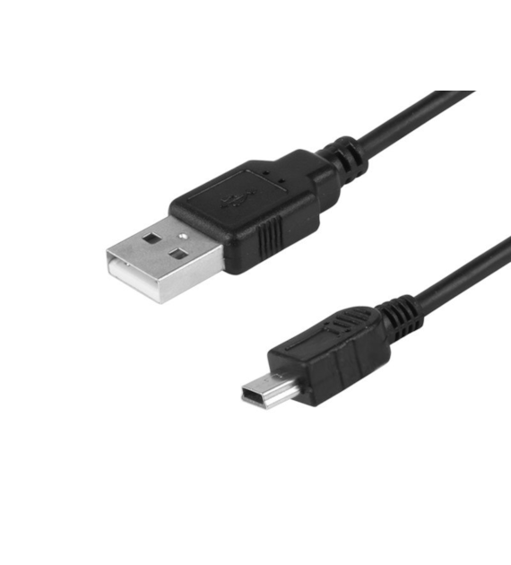 Câble de charge et de synchronisation, 120 cm, plastique, USB > mini USB (droit)