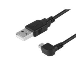 Kabel do ładowania i synchronizacji, 120 cm, tworzywo, USB > mini USB (kątowa, prawa)