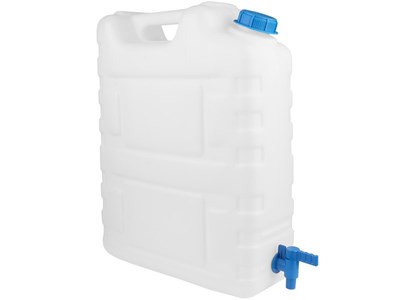 Water jerrycan 20L with removable plastic valve