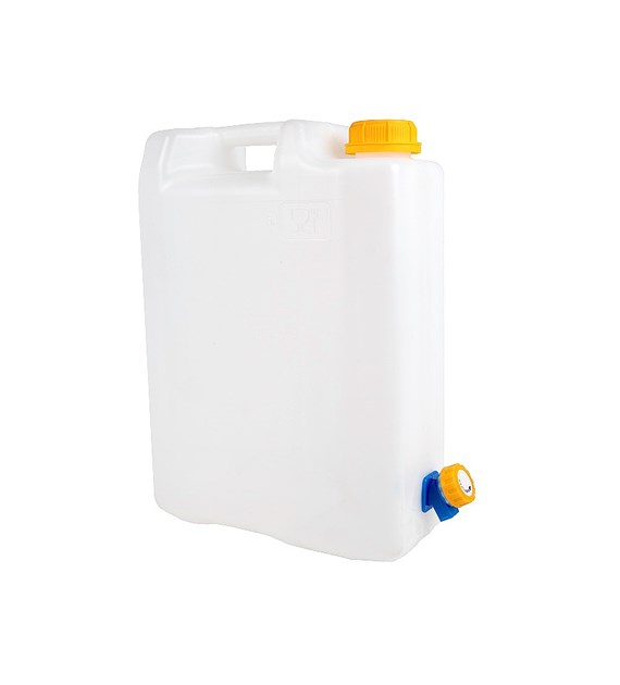 Water jerrycan 10L with plastic valve, drinking water approved