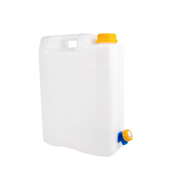 Bidon à eau 10L avec valve en plastique, certifié eau potable