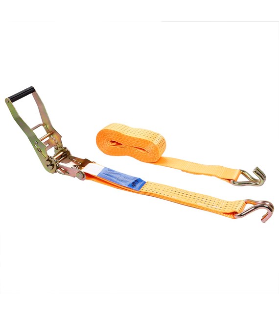 Ratchet tie down strap, 50 mm, max 5000 kg, 6 m
