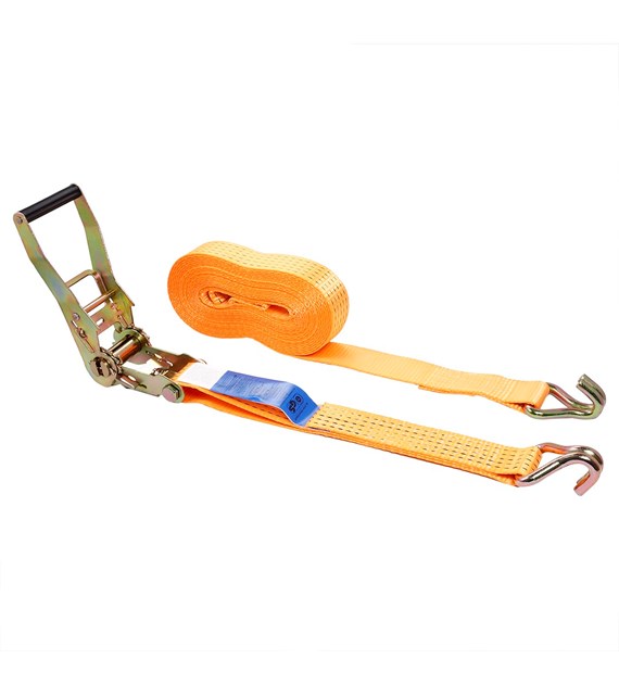 Ratchet tie down strap, 50 mm, max 5000 kg, 12 m