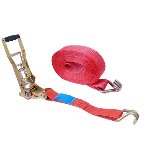 Ratchet tie down strap ERGO 5T, 8m, certified