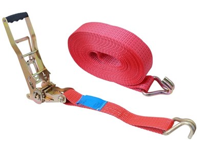 Ratchet tie down strap ERGO 5T, 10m, certified