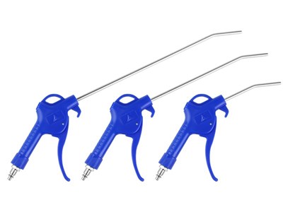 Air blow guns with 100mm, 200mm, 300mm nozzles, 6mm connection, 3 pcs 