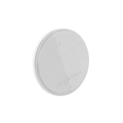 Round reflector, 75 mm, with an adhesive tape, white