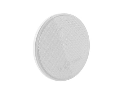 Round reflector, 75 mm, with an adhesive tape, white
