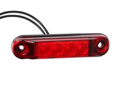 Markierungsleuchte Typ SLIM 4x LED, 12/24V, rot