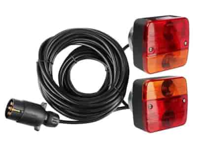 Zestaw lamp tylnych na magnes, przewód 7,5 m z wtyczką 7 PIN