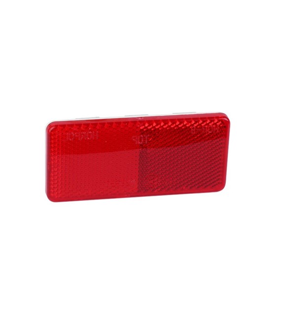 Reflector with adhesive tape, red