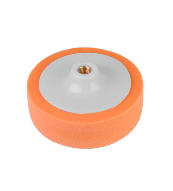 Éponge de polissage 150 mm x 45 mm, filetage M14, orange