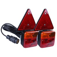 Set of rear magnetic lights with triangular reflectors, 7-PIN plug