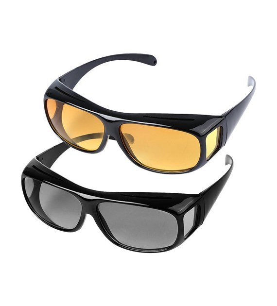UV glasses, set of yellow + black lenses