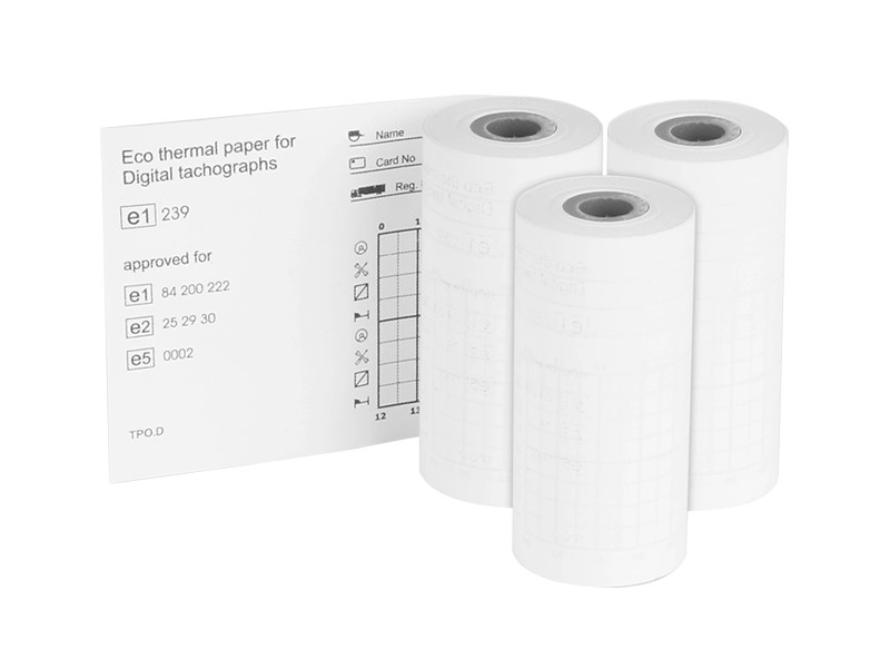 Boîte de 3 rouleaux de papier tachygraphe numérique, papier thermique