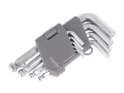 Clés Allen sphériques de 130 mm, tailles 1,5 - 10 mm, 9 pcs