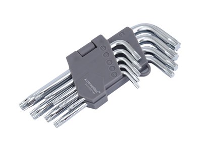 Torx hex keys 130mm, T10-T50, 9 pcs 