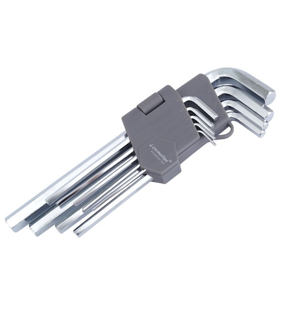 Hex keys 180mm, sizes 1.5 - 10mm, 9 pcs